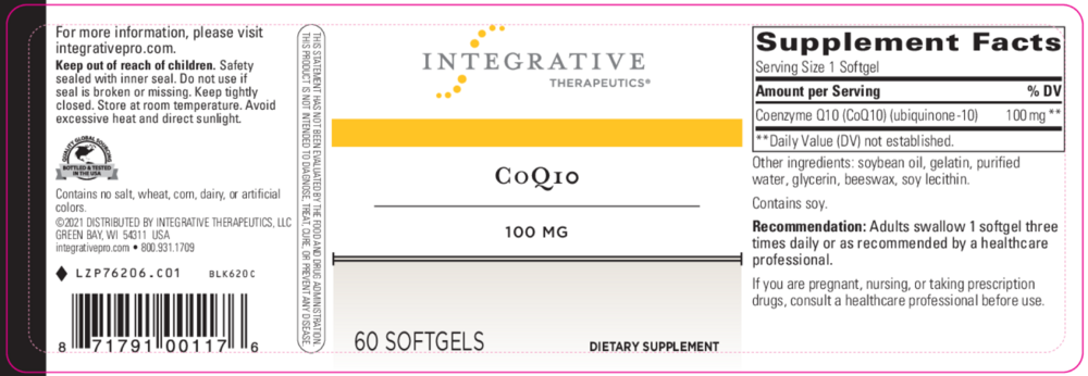 Product image for CoQ10 100mg.