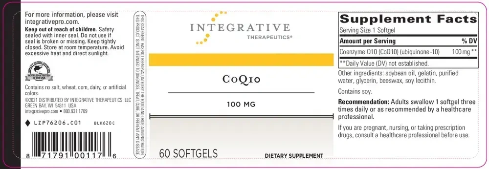 Product image for CoQ10 100mg.
