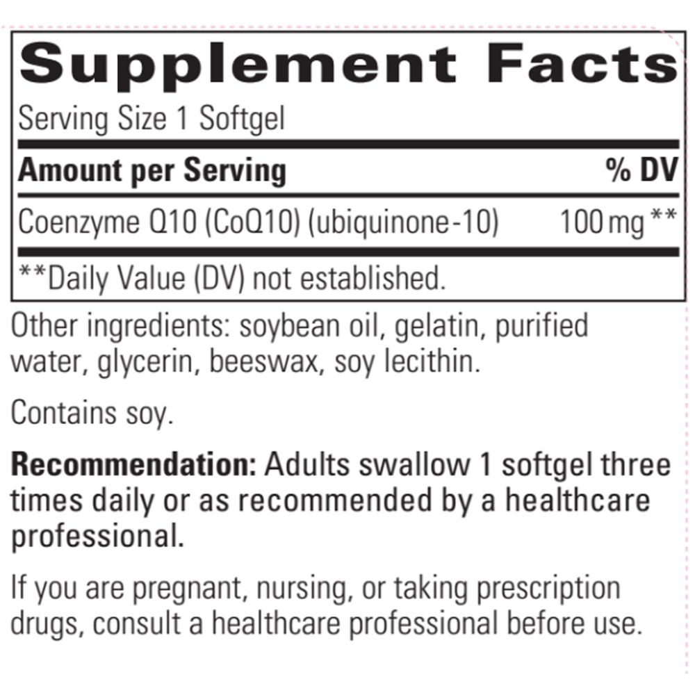 Product image for CoQ10 100mg.