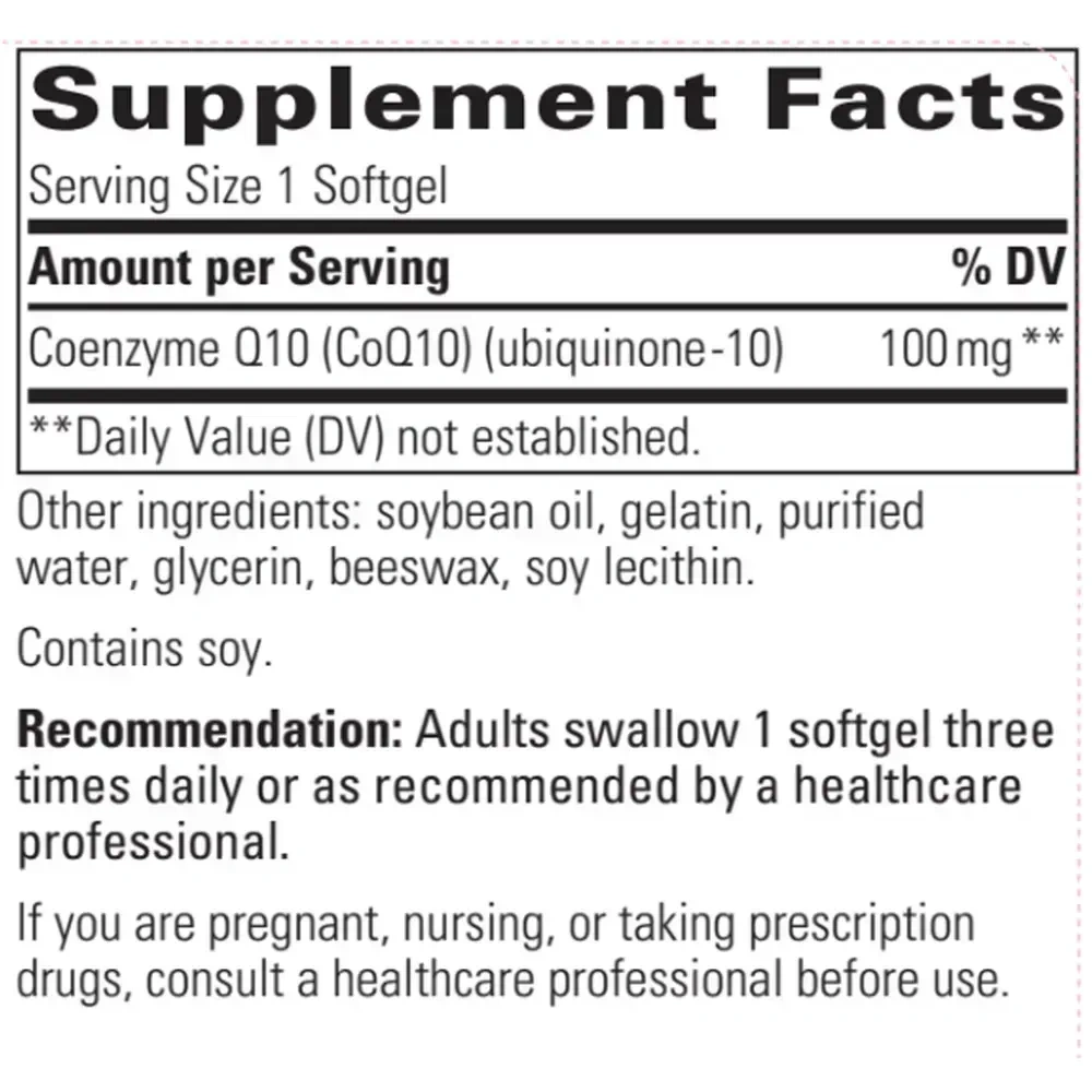 Product image for CoQ10 100mg.