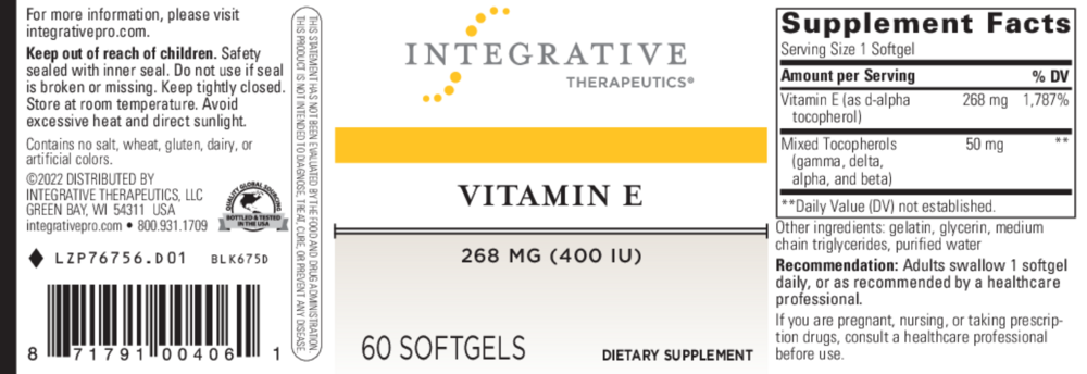 Product image for Vitamin E.