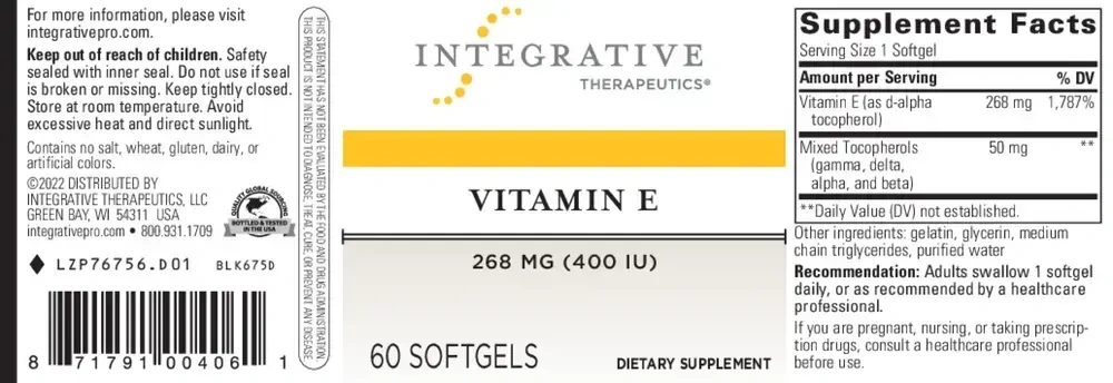 Product image for Vitamin E.
