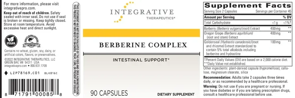 Product image for Berberine Complex.