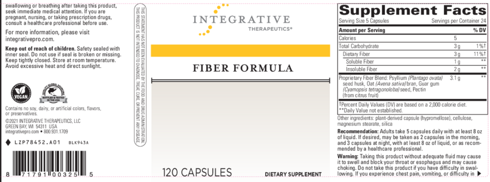 Product image for Fiber Formula.