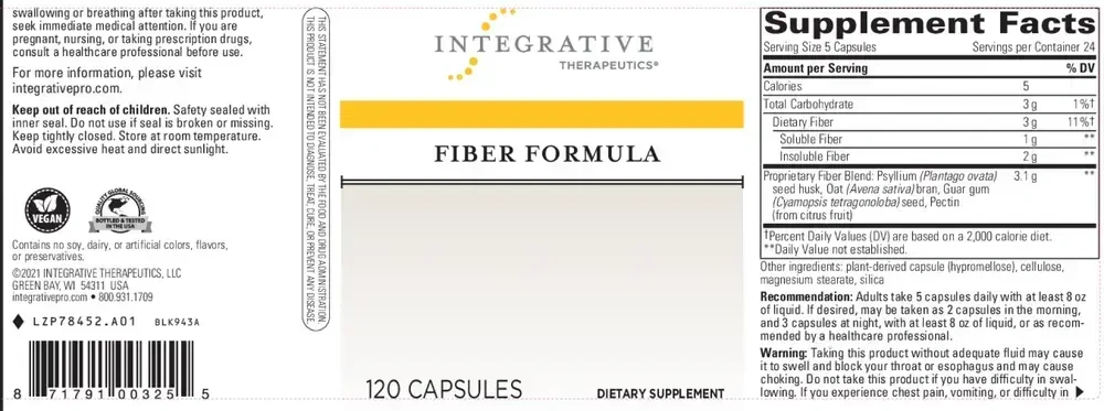 Product image for Fiber Formula.