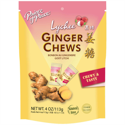 Ginger Chews Lychee 28 Chews
