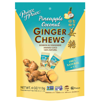 Product image for Ginger Chews Pineapple Coconut (28 Chews). Discontinued.