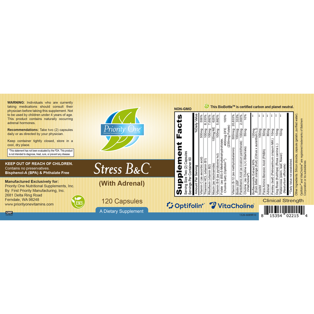 Product image for Stress B and C w/Adrenal.