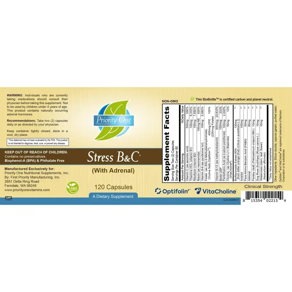 Product image for Stress B and C w/Adrenal.
