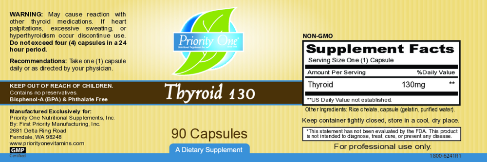 Product image for Thyroid 130mg.