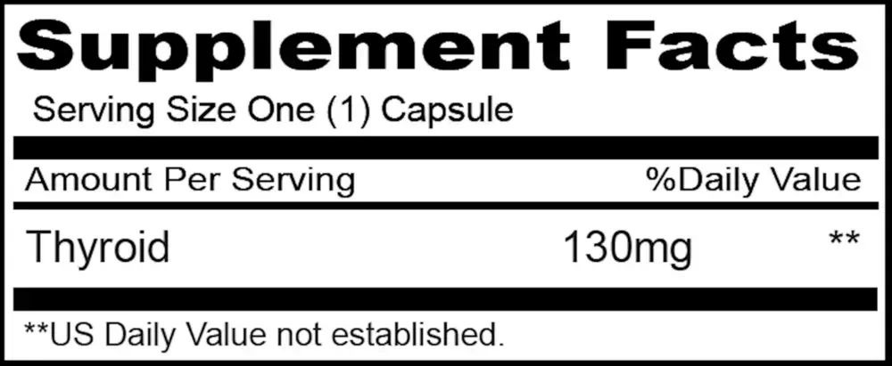 Product image for Thyroid 130mg.