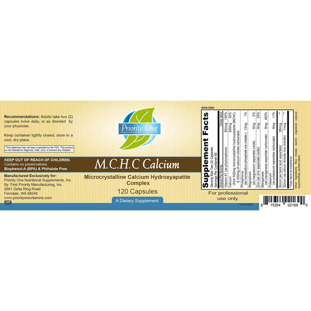 Product image for M.C.H.C. Calcium.
