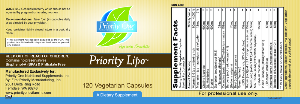 Product image for Priority Lipo.