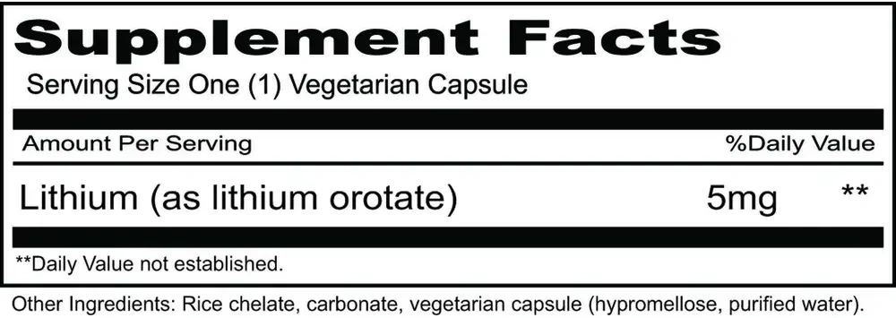 Product image for Lithium Organic/Priority 5mg.
