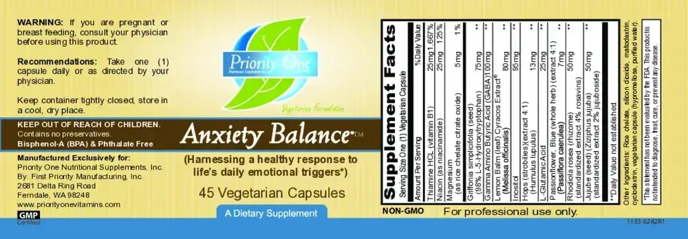 Product image for Anxiety Balance.