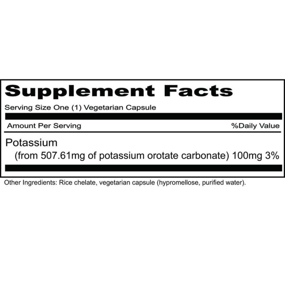 Product image for Potassium Orotate 500mg.
