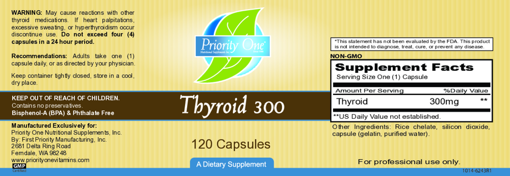 Product image for Thyroid 300mg.