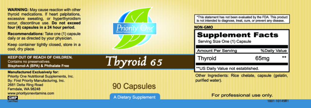 Product image for Thyroid 65mg.