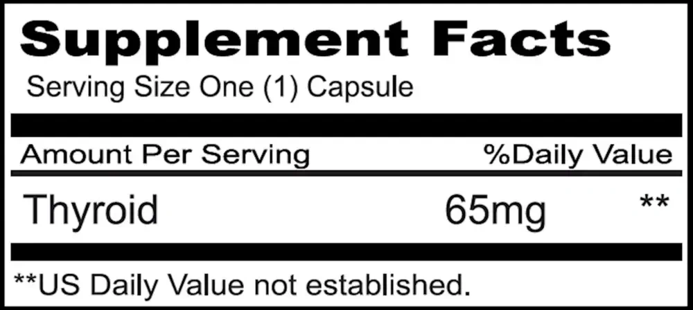Product image for Thyroid 65mg.