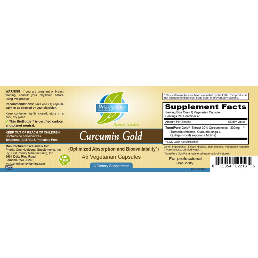 Product image for Curcumin Gold.