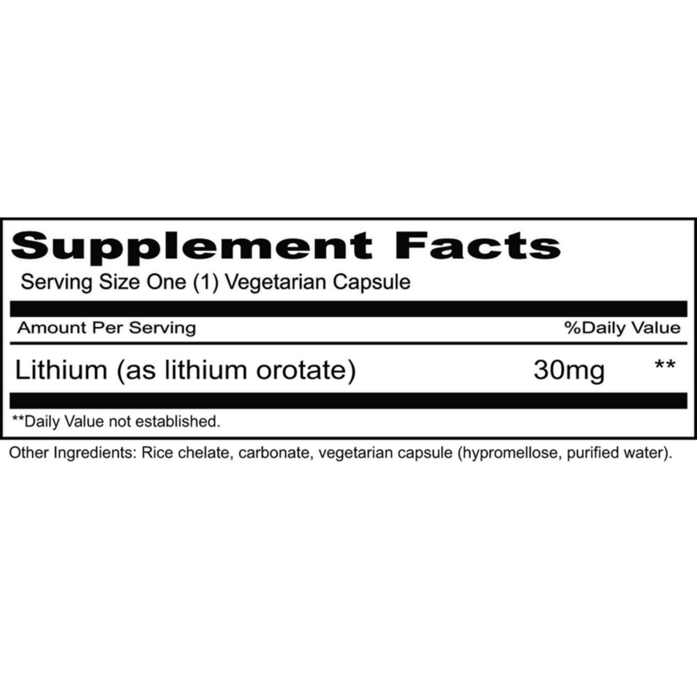Product image for Lithium Organic 30mg.