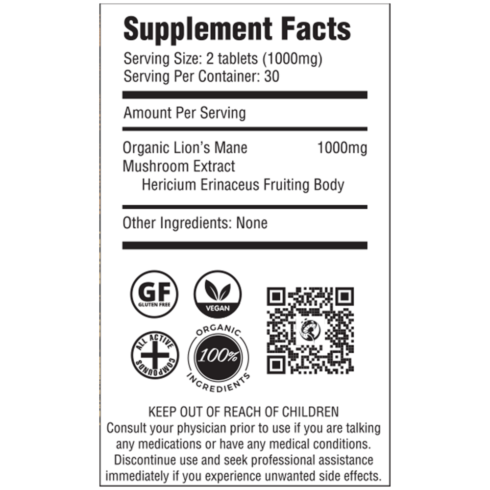 Product image for Lions Mane Mushroom Extract.
