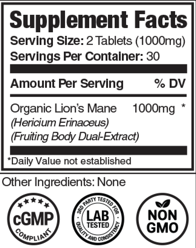 Product image for Lions Mane Mushroom Extract.