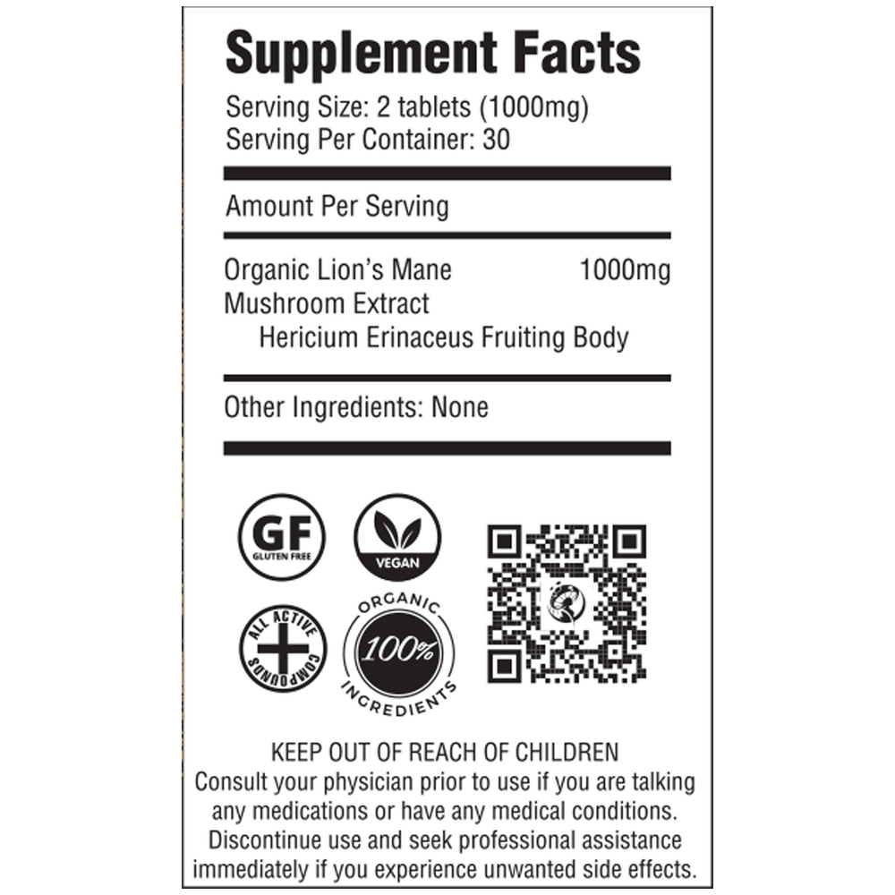 Product image for Lions Mane Mushroom Extract.