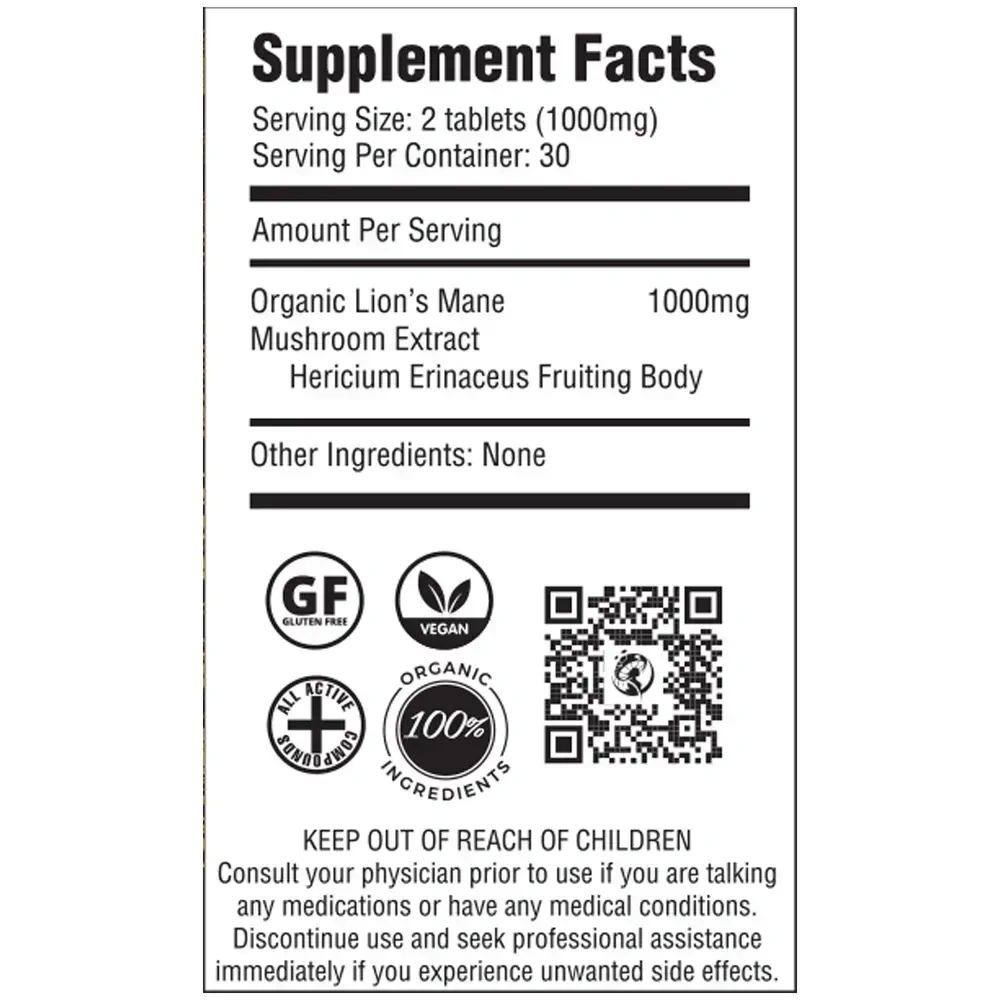 Product image for Lions Mane Mushroom Extract.
