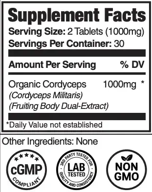 Product image for Cordyceps Mushroom Extract.