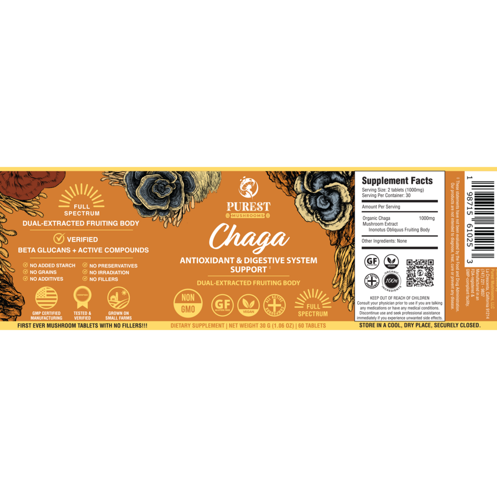 Product image for Chaga Mushroom Extract.