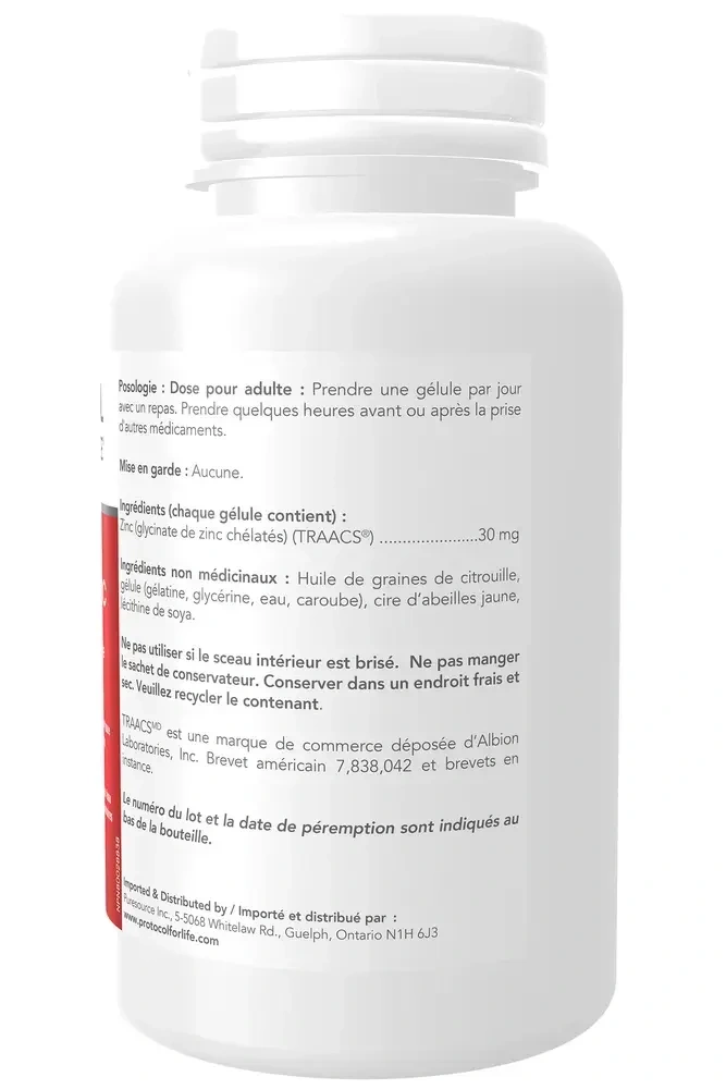 Product image for Zinc Glycinate 30 mg.