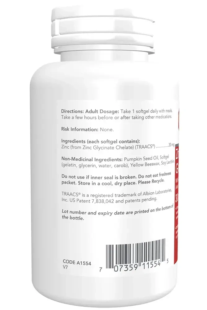Product image for Zinc Glycinate 30 mg.