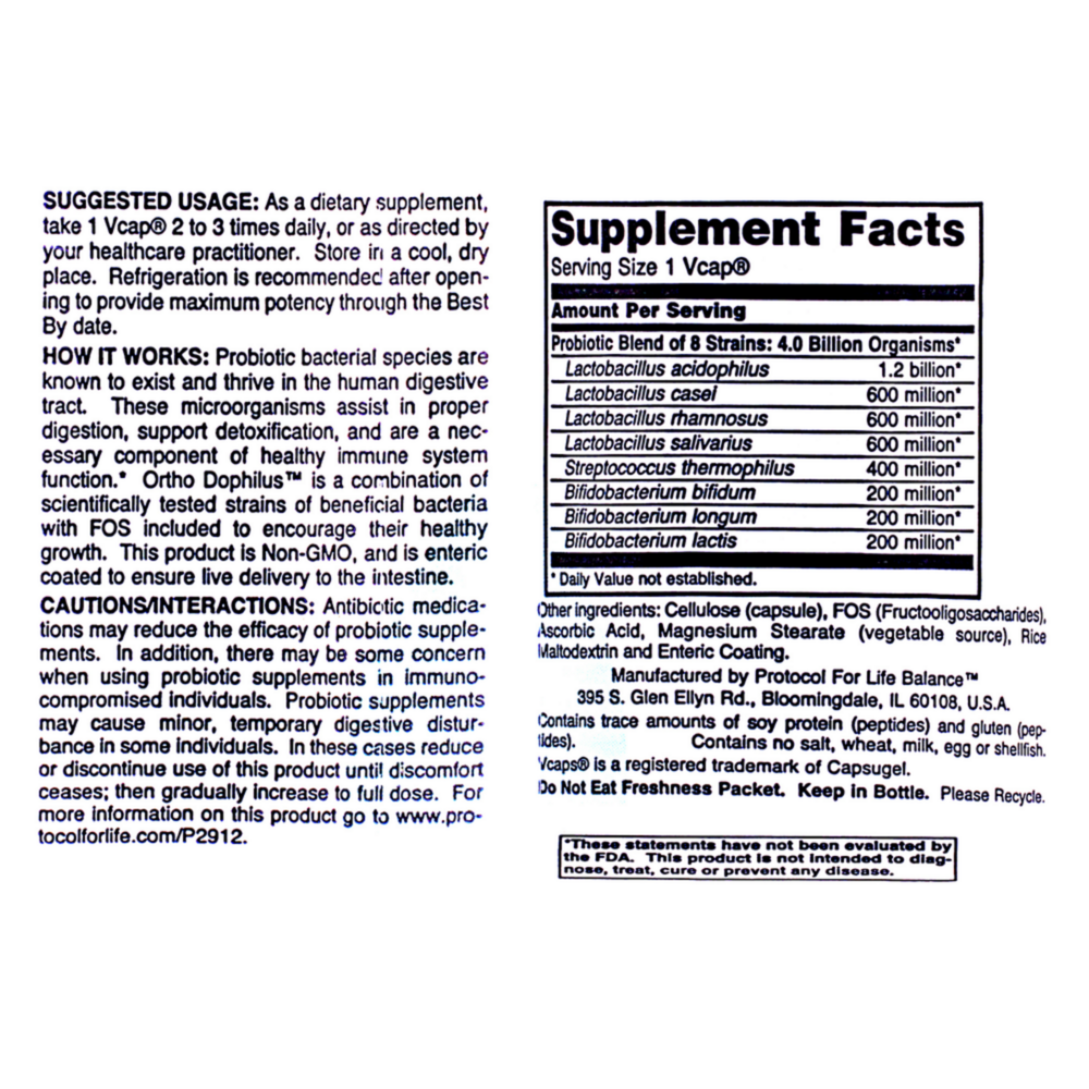 Product image for Ortho Dophilus.