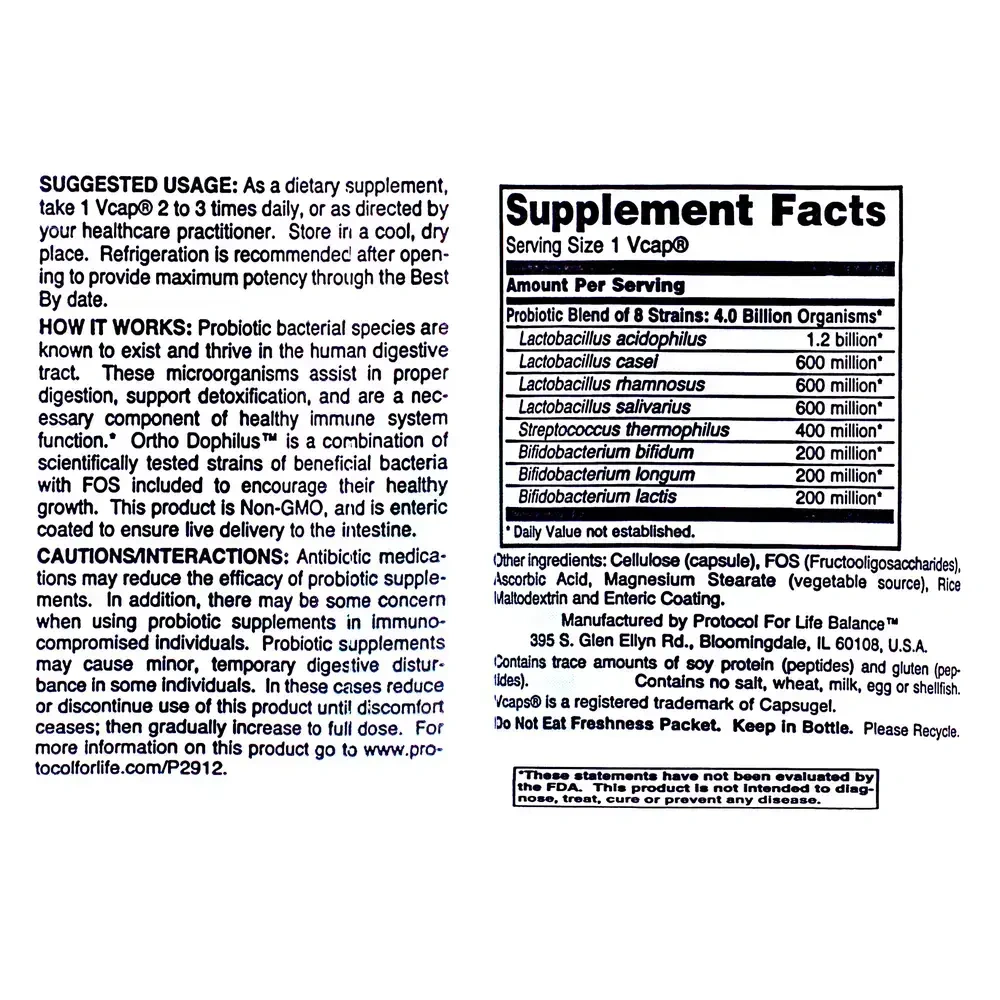 Product image for Ortho Dophilus.