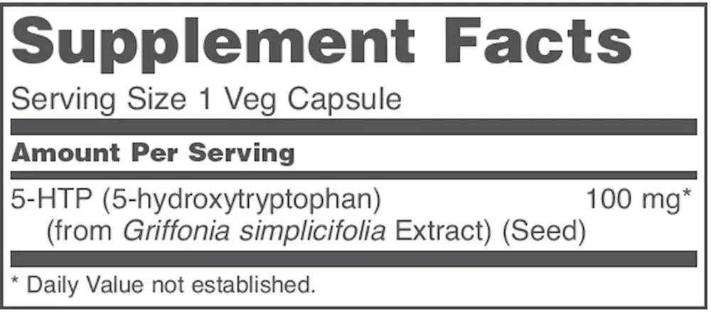 Product image for 5-HTP 100mg.