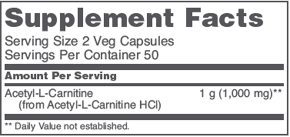 Product image for Acetyl-L-Carnitine 500mg.