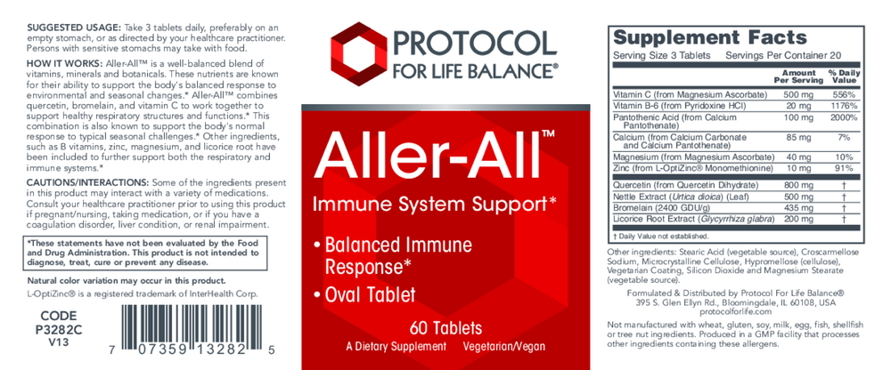 Product image for Aller-All Seasonal Support.