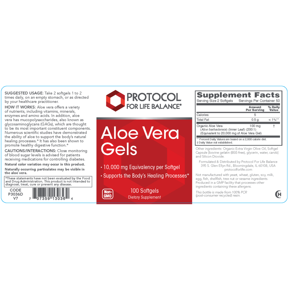 Product image for Aloe Vera Gels.