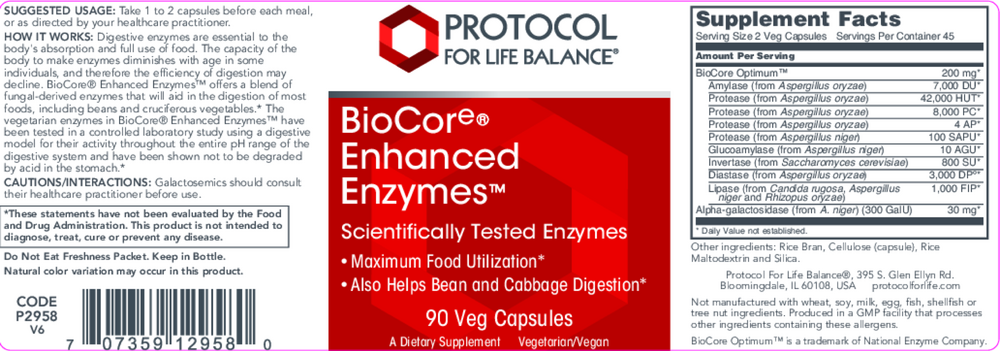 Product image for BioCore Enhanced Enzymes.