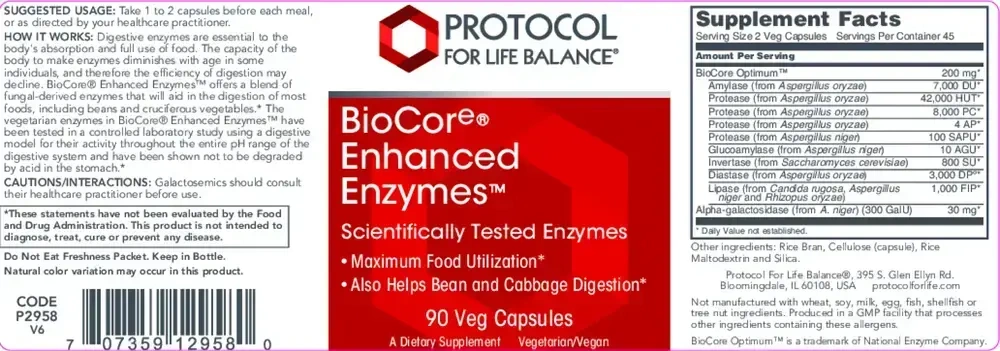 Product image for BioCore Enhanced Enzymes.