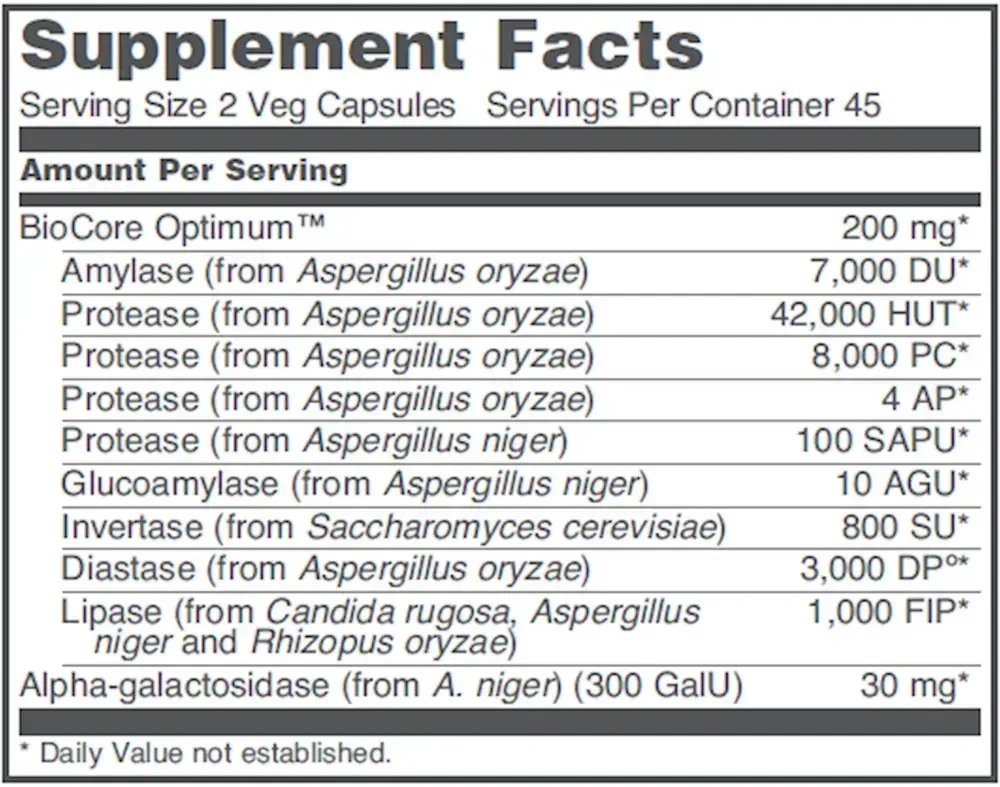 Product image for BioCore Enhanced Enzymes.