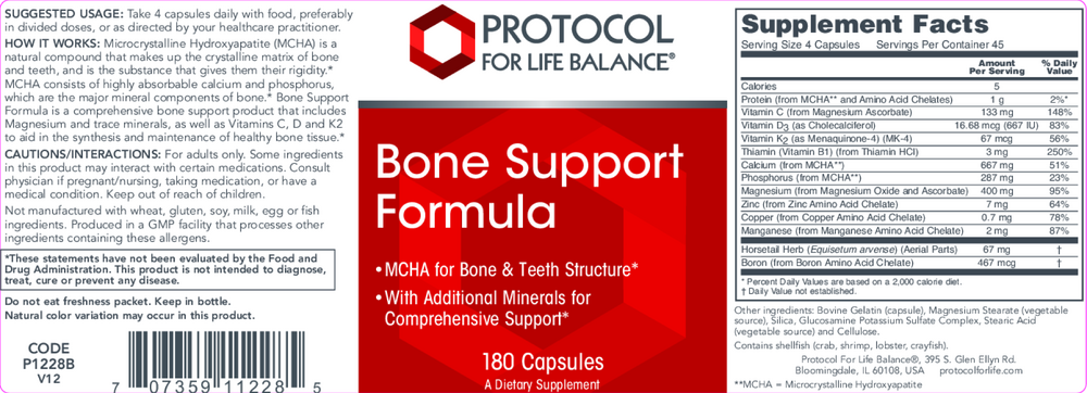 Product image for Bone Support Formula.
