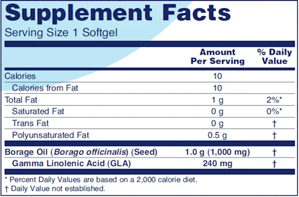 Product image for Borage / GLA 1000mg.