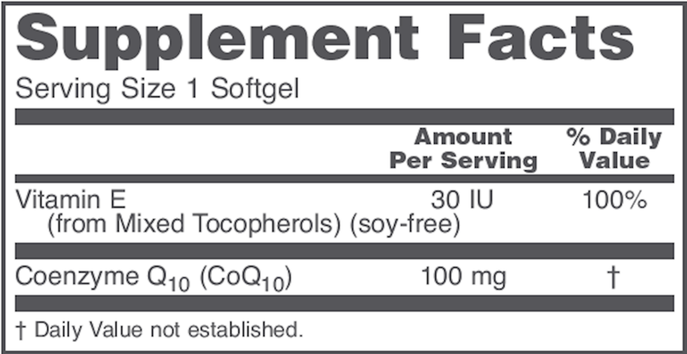 Product image for CoQ10 100mg.