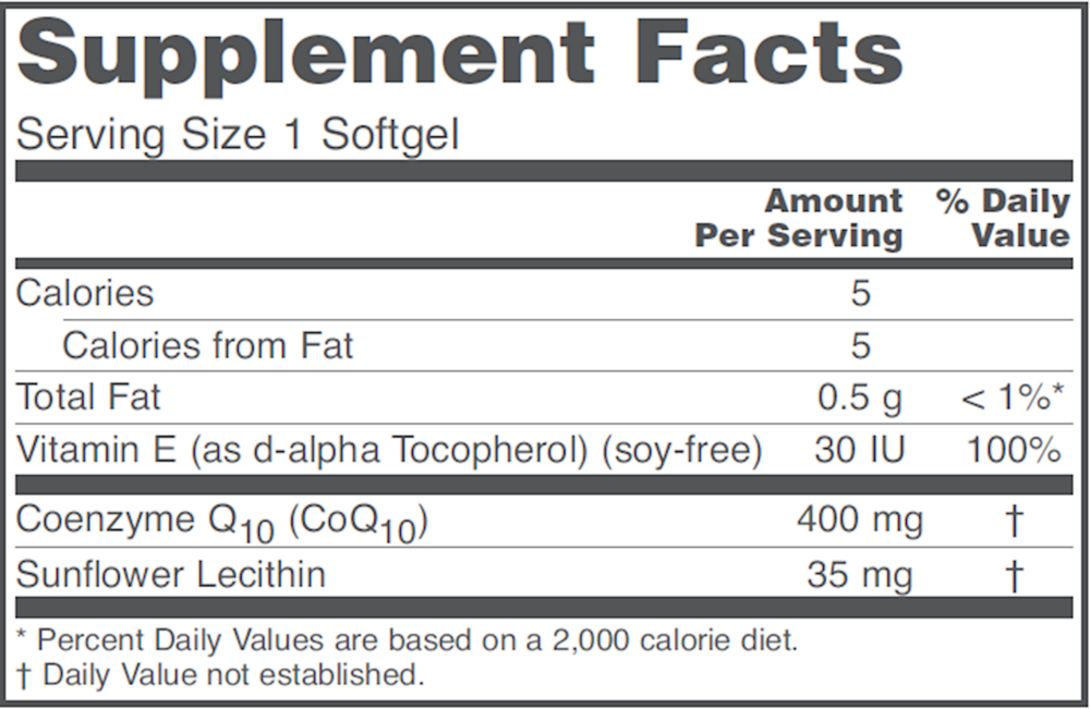 Product image for CoQ10 400mg.