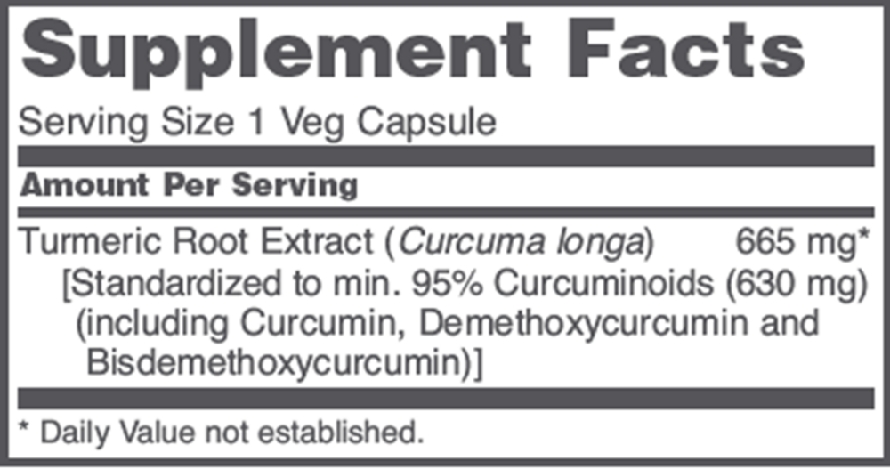 Product image for Curcumin 665mg.