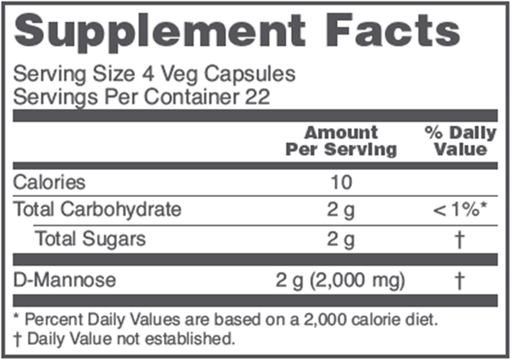Product image for D-Mannose 500mg.