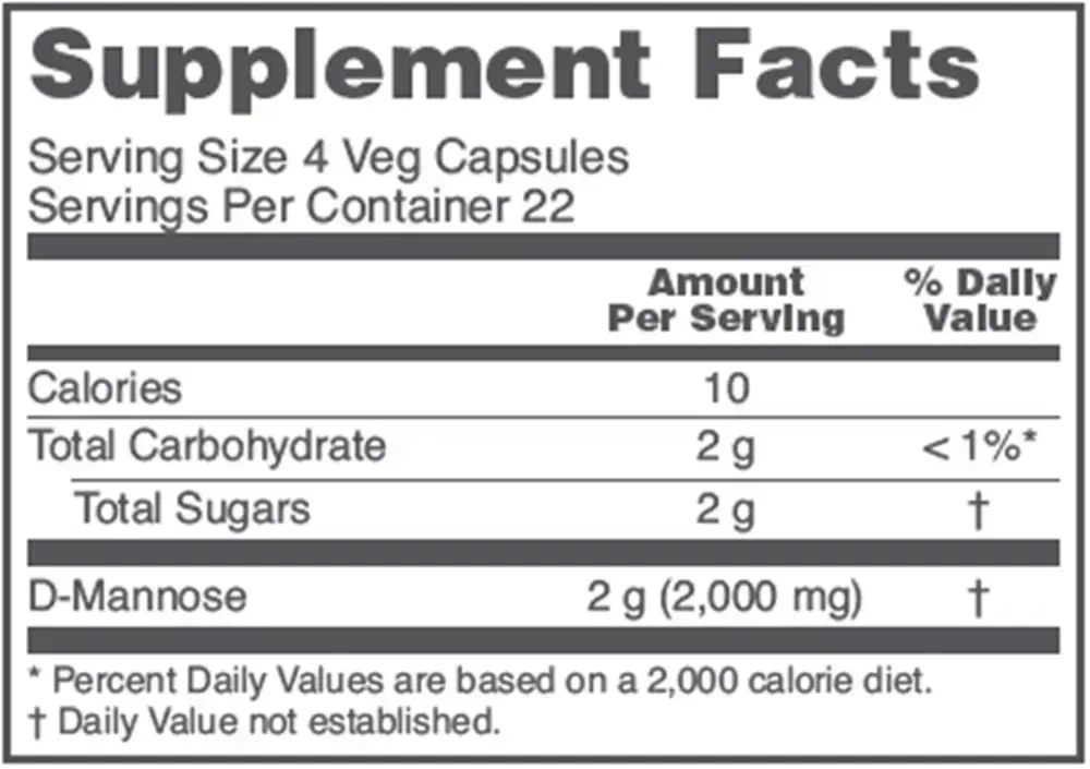 Product image for D-Mannose 500mg.