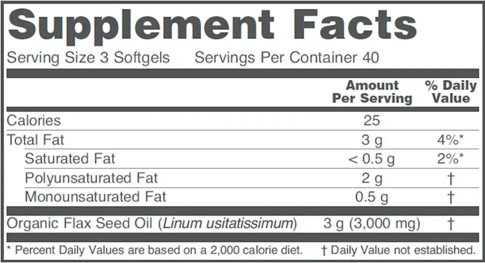 Product image for Flax Seed Oil 1000mg.